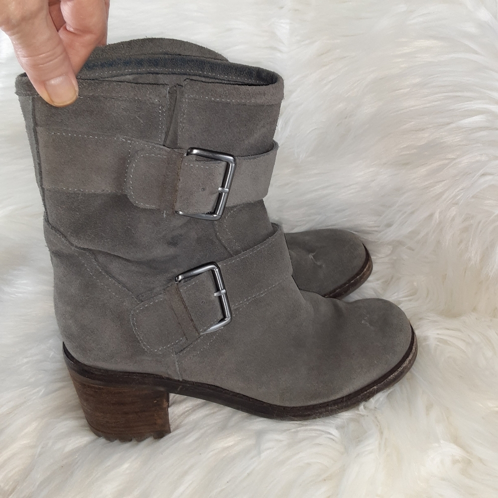 Sam Edelman Gray Suede Boots - Picture 2 of 8